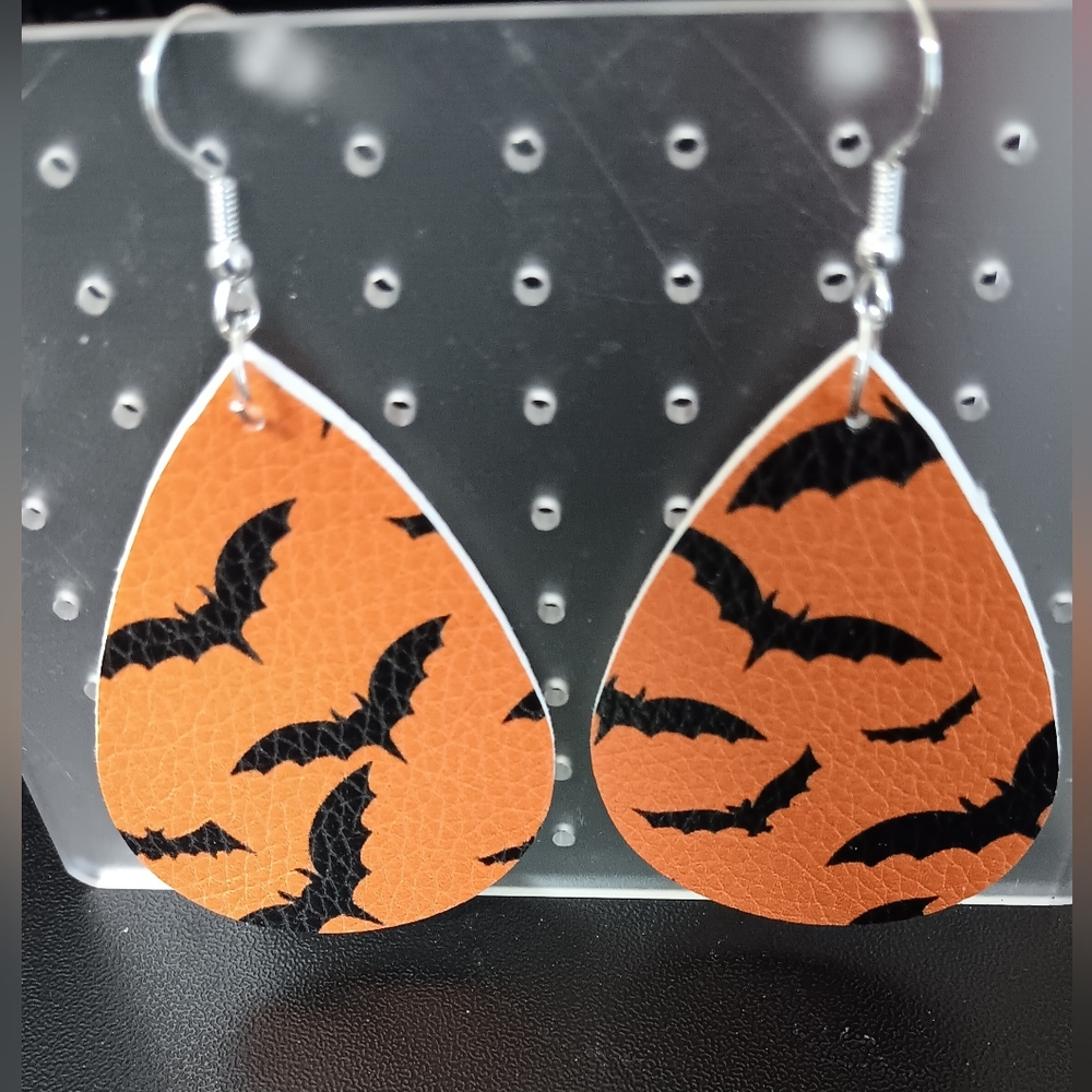Bat and Pumpkin Earrings Set (NWOT) - Picture 3 of 4